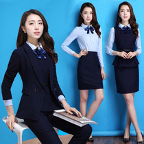 Professional wear womens suits spring and autumn business dress temperament suit suit suit teacher interview dress sales department work clothes