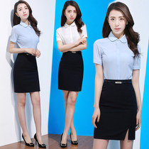 Summer short-sleeved Professional Suit shirt temperament professional dress dress dress dress dress female OL interview work clothes