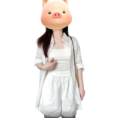 Белая весенняя рубашка, тонкая куртка, французский стиль, защита от солнца, изысканный стиль, яркий броский стиль, оверсайз