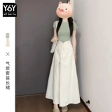 Белое милое летнее платье, дизайнерский комплект, французский стиль, тренд сезона, яркий броский стиль