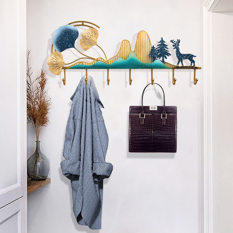 Nordic light luxury iron metal entrance porch hook creative door coat hook modern personality home clothes hook