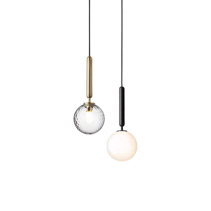 Nordic Full Copper Dining Hall Single Head Small Chandelia Modern Minimalist Bar Lights Creative Personality Net Red Bedroom Bedside Chandelia