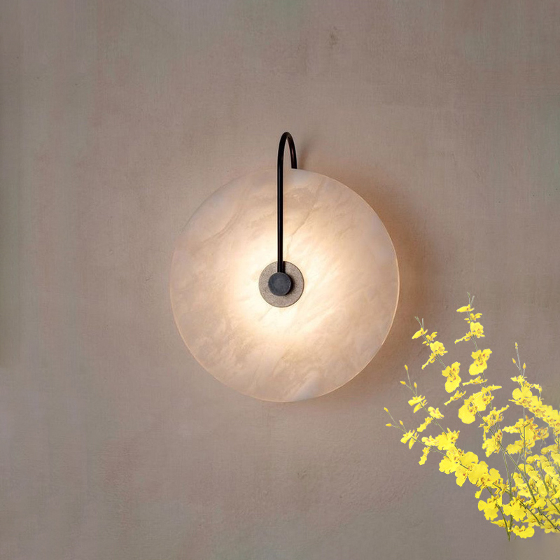 Rear Modern Cloud Stone Wall Lamp Bedroom Bedlights Nordic Creativity Light Extravagant Living Room Aisle Designer Round Wall-mounted Light