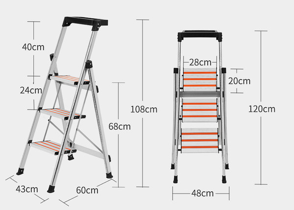创步 不锈钢家用防滑梯 三步梯 人字梯 CB-978 天猫优惠券折后¥59包邮起(¥99-40)