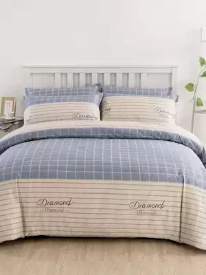 Thick cotton quilt cover Single thickened 100%cotton quilt cover Single double student dormitory quilt dark Nordic