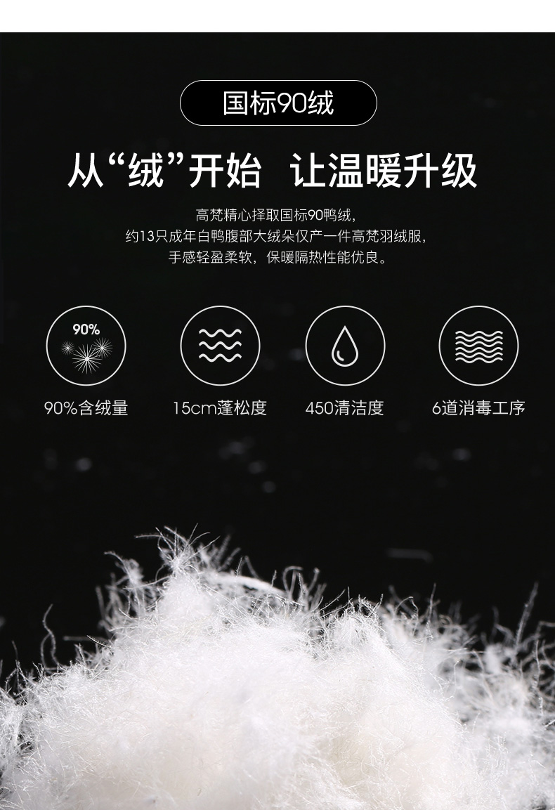 高梵 女轻薄款 时尚修身羽绒背心 内外可穿 图9