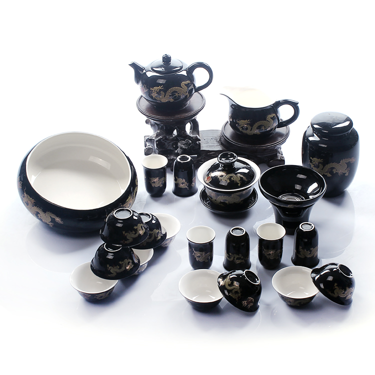 Xin arts edge ceramic kung fu tea set a complete set of tea sets tea cup tea to wash the teapot tea pot tureen