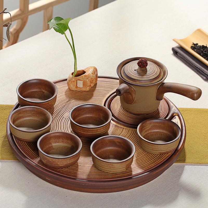 Xin arts edge match filter coarse pottery teapot dry terms ceramic tea tray side of a complete set of the pot of kung fu tea set