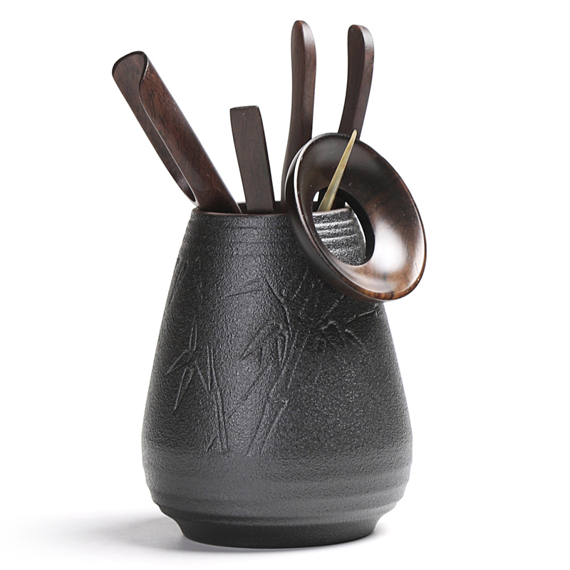 Xin yi yuan kung fu tea sets accessories ebony wood, ceramic zero with the combination of a complete set of tea six gentleman