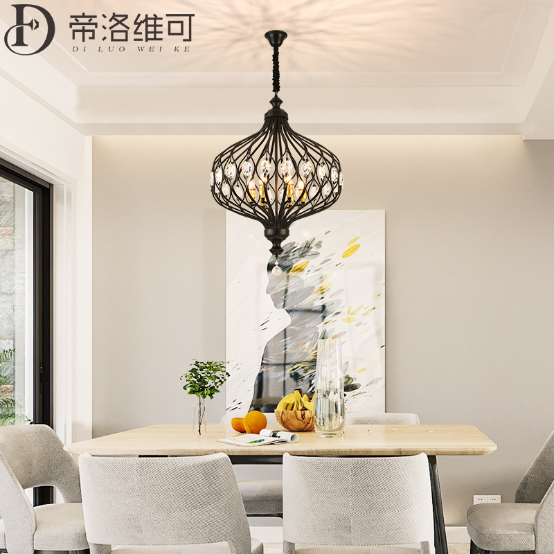 Crystal Dining Room Light Single Head Chandeliers Modern Minimalist Light Lavish Style Creative Personality Table Shop Clothing Shop Dining Room