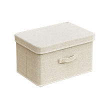 Buy one get one free clothing storage box with cover for home wardrobe folding clothing large capacity storage box fabric storage basket