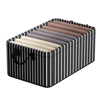 Clothes and pants storage box household layered fabric storage box wardrobe foldable storage basket for seasonal clothes