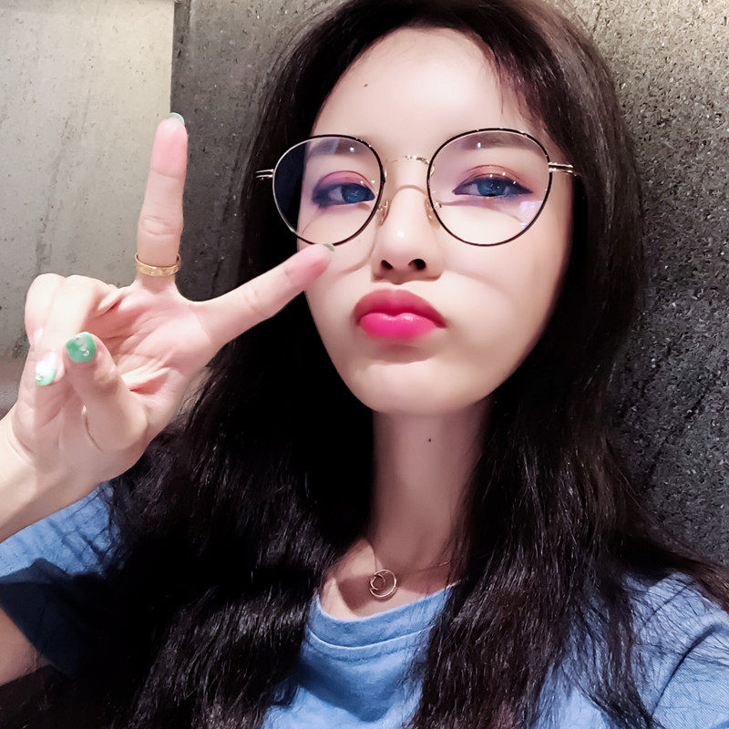 Glasses frame female with myopia has a degree of Korean version of the