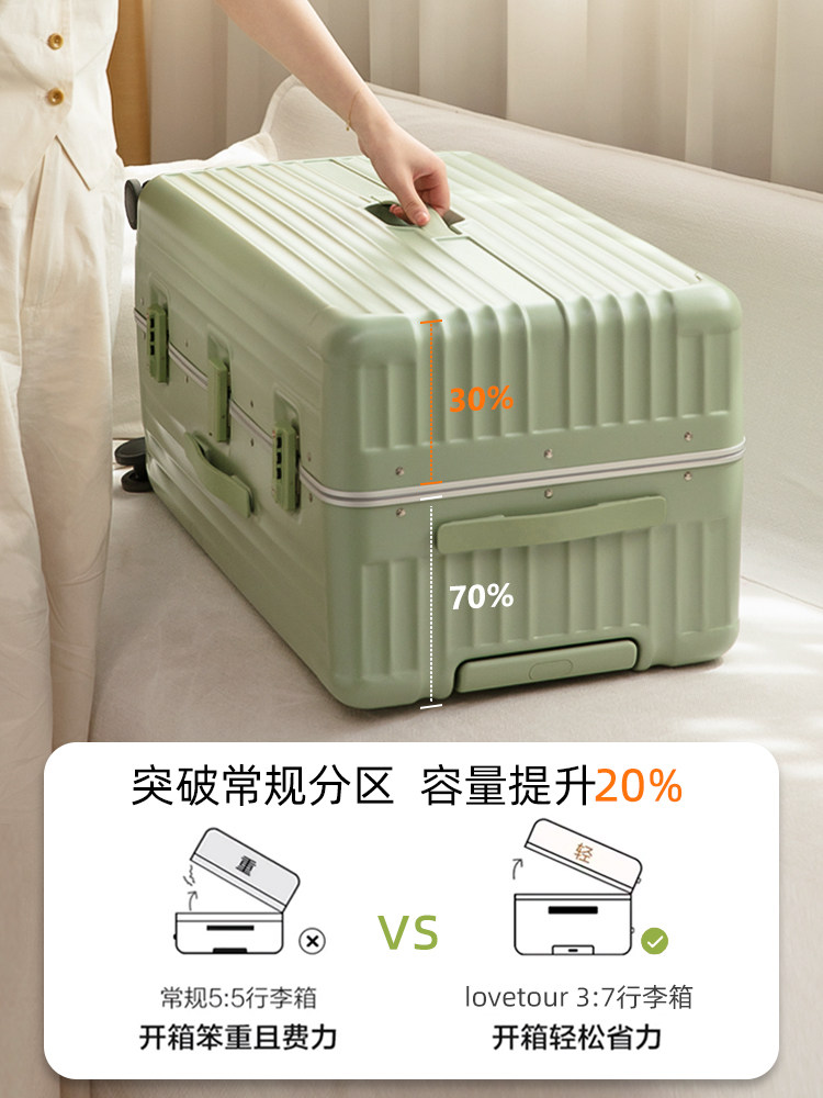 Aluminum Frame Suitcase for Women 2025 New Model Extra Large Capacity 24inch Combination Lock Travel Suitcase 26 Trolley Case 28 Leather Suitcase for Men