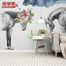 Nordic mural room bedroom sofa background wall living room decoration painting modern simple restaurant Jane ou hanging painting oil painting