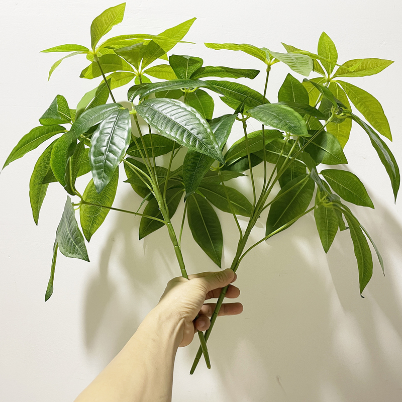 Artificial 3D Plastic Money Tree with Green Leaves, Artificial Branches and Leaves, Money Palm Branches, Living Room Tree Branches, Tree Binding, Garden