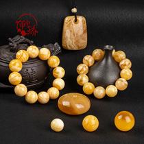 Decoration of natural amber old beeswax pendant water drop safe buckle nothing brand necklace female bracelet 108