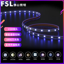 Foshan lighting intelligent colour light lamp with living room led dimming colour changing RGB atmosphere home flexible light strip neon light
