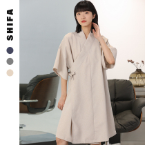 Hair salon special barber shop cloth hairdressing shop guest gown customer service dyed hair clothes tide work clothes cut hair kimono high-grade
