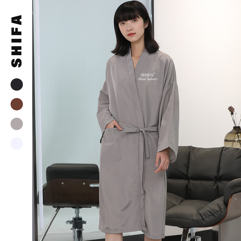 Lengthened guest gown Dyed Hair Clothing Hairdressing Customer Service Internet Red Tides Upscale Apron Hair Salon Special Haircut Customer Service-Taobao