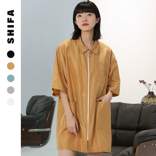 Длинная накидка для стрижки волос для работы, фартук, мини-юбка, нагрудник, лонгслив, короткий рукав, подходит для подростков