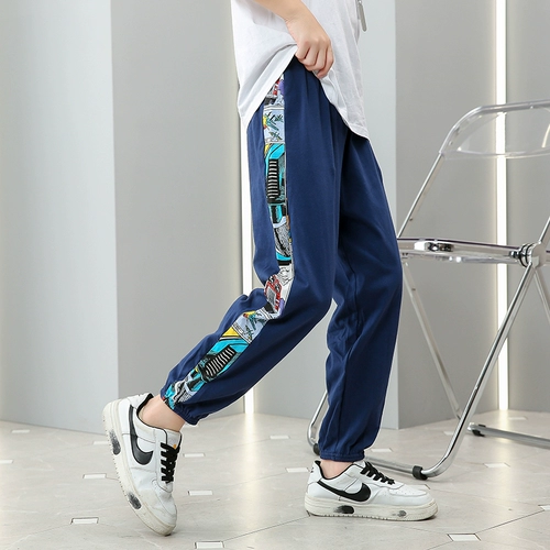 Летние тонкие спортивные детские штаны, летняя одежда, средство от комаров, подходит для подростков, свободный крой