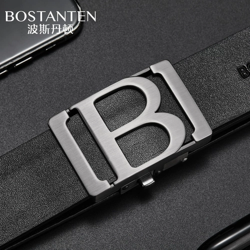 波斯丹顿 Кожаный ремень, штаны, из натуральной кожи, в корейском стиле