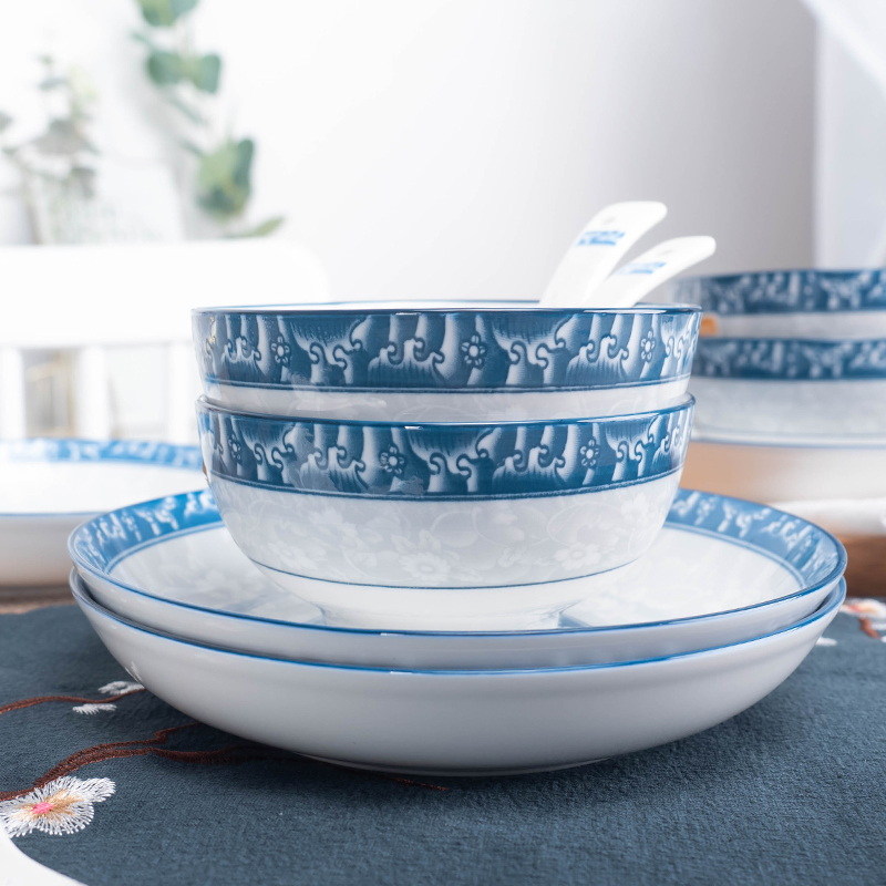 Ya cheng DE use household jobs bowls composite ceramic tableware to thicken the Japanese dishes suit large ceramic dishes