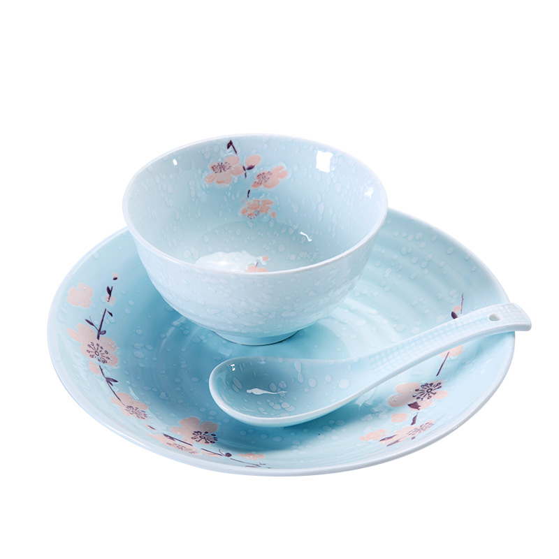 Ya cheng DE bowl under the glaze color Japanese ceramic bowl household tableware suit dishes dishes tableware millet rice bowl