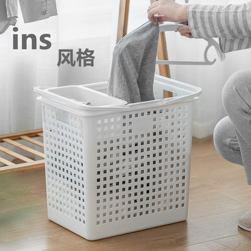 Clothing Basket Dirty Laundry Basket Home Plastic Wash Clothing Laundry Dirty Laundry Containing basket Layered Barrel Basket basket