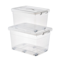 Transparent storage box Plastic king size clothes finishing box Clearance storage cabinet storage box box Full transparent box
