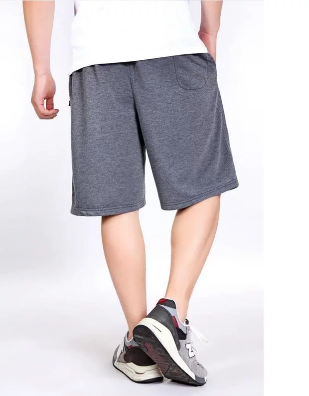 Quần short thể thao cotton mùa hè nam 5 quần cộng với phân bón XL lỏng chất béo cotton giản dị 5 điểm quần đi biển quần âu
