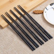 Ancient style Chinese chopsticks 5 pairs of black alloy chopsticks 24cm household 2021 new non-slip mildew resistant high temperature disinfection