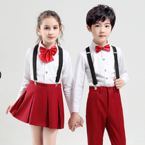 Childrens Day Performance Costume Kindergarten Boys and Girls with Pants Pupils Primary School Graduation Recitation Chorus Performance Costume