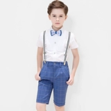 Детский классический костюм для мальчиков, комплект для отдыха, наряд для музыкальных выступлений, подходит для подростков, 3 предмета