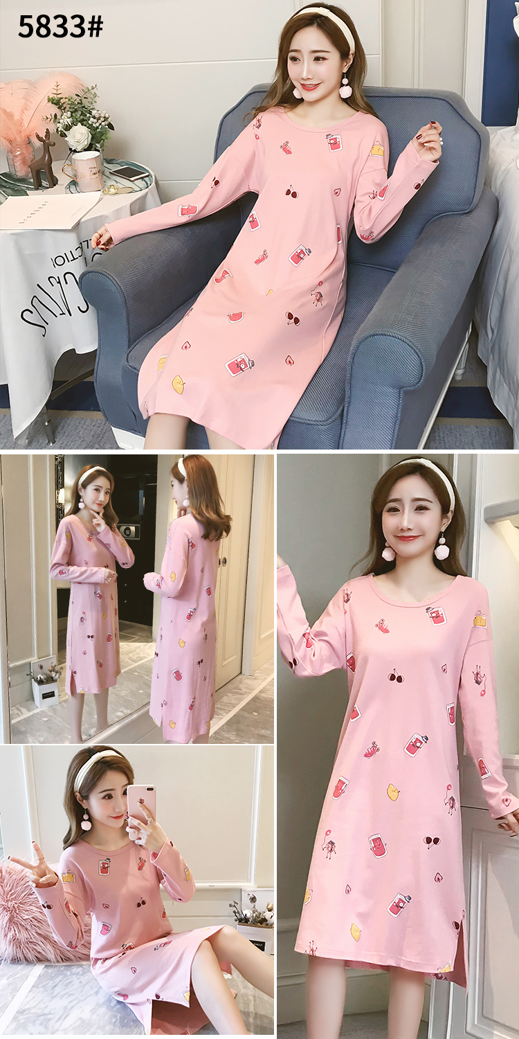 Đặc biệt hàng ngày mùa xuân và mùa thu váy ngủ nữ dài tay cotton dễ thương mùa đông phiên bản Hàn Quốc của bộ đồ ngủ dài ngọt ngào công chúa ngọt ngào váy ngủ đẹp