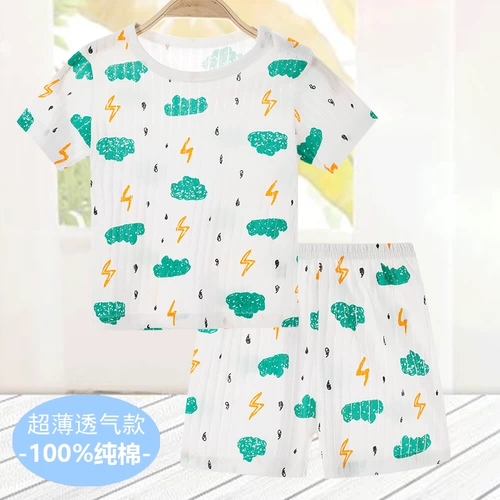 Детские нарукавники, хлопковый детский комплект, летние шорты для мальчиков, штаны, короткий рукав, 1 лет, детская одежда