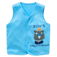 Хлопковый синий жилет