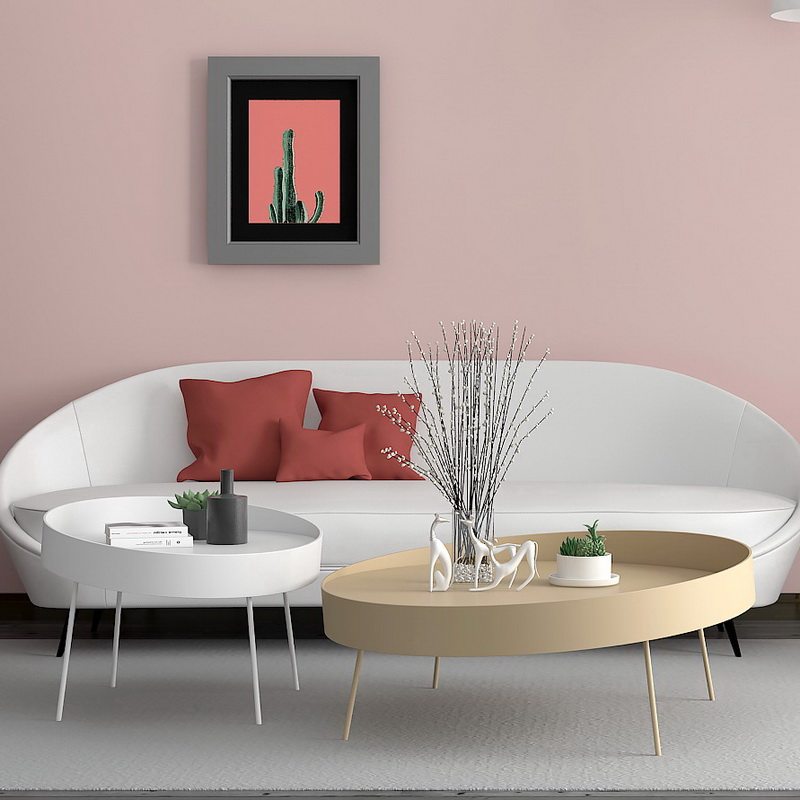 Nordic iron small coffee table living room sofa small side coffee table combination simple modern creative round set