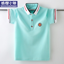 Boy short sleeve T-shirt Summer clothing Children polo Paul shirt blouse Compassionate Summer Medium Boy Cotton Summer Boy Tide