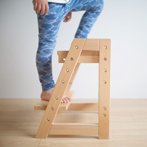 Japanese children wash foot stool solid wood multi-function bookshelf ladder toilet bench foot toilet toilet stool 2 steps