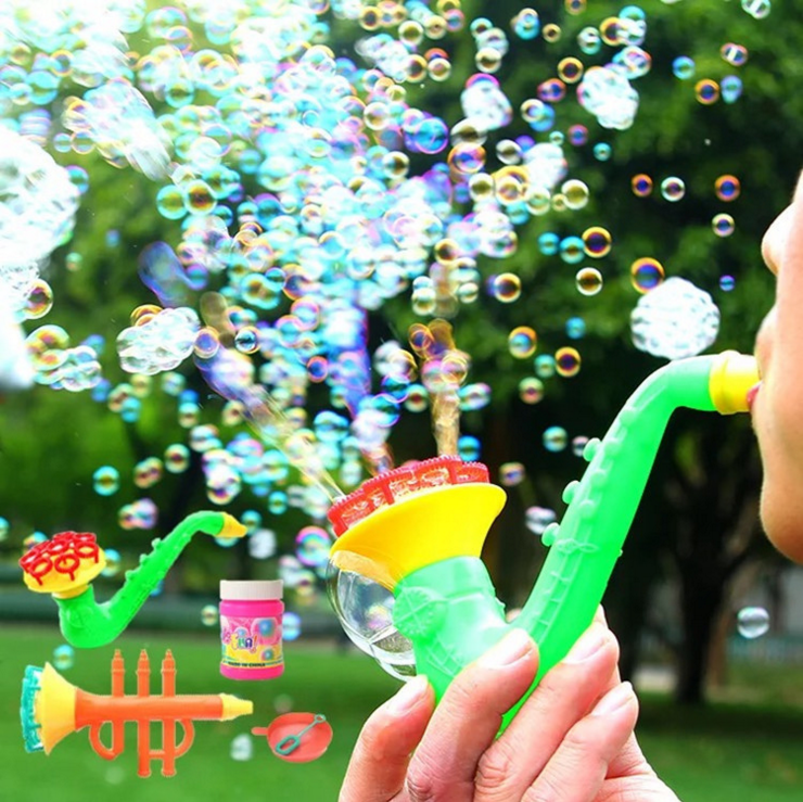 2019 new porous blown bubble toy trumpeter Bubble Gun Children Toys Swing Park Scenic Spot Hot Sell-Taobao