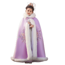 Cloak cloak girls summer thickened 2024 Chinese style plus velvet childrens Hanfu cloak summer style ancient style shawl summer