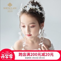  Childrens hair accessories set Head flower garland headdress hairband Korean princess wild sweet girl wedding jewelry performance