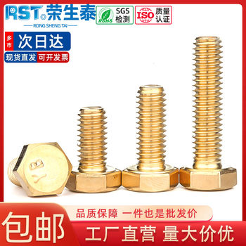 High-quality brass copper hexagon bolts high-quality invoice