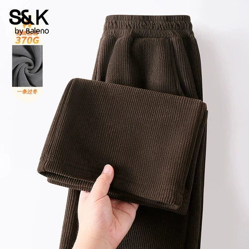 Вельветовый уличный фонарь, демисезонные штаны, утепленные леггинсы для отдыха, свободный прямой крой, высокая талия