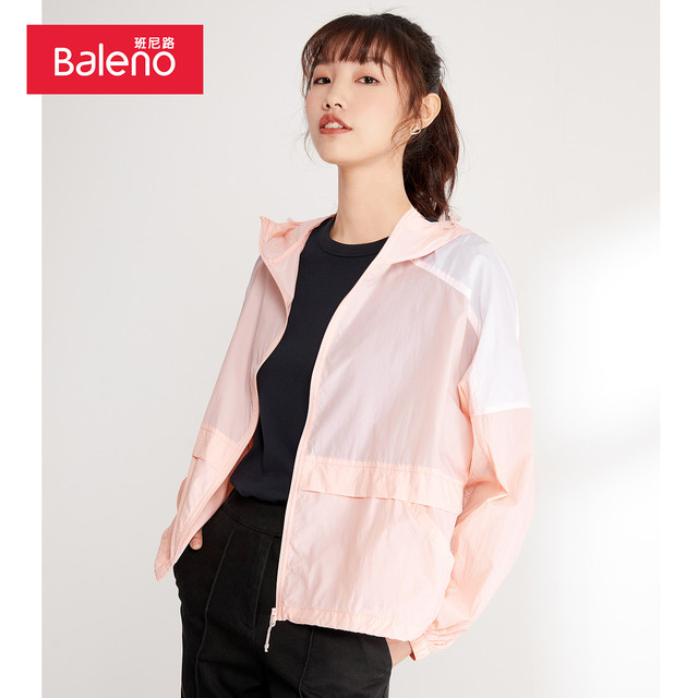 Baleno spring new high-end bat sleeve outdoor sports thin sun protection windbreaker jacket women's ສະດວກສະບາຍເທິງ