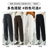 Вельветовый уличный фонарь, демисезонные штаны, утепленные леггинсы для отдыха, свободный прямой крой, высокая талия