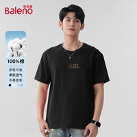 [Чистый хлопок с короткими рукавами] черный #MBBAL