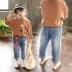 Quần jeans trẻ em 2019 mới nhỏ trẻ em bé phiên bản Hàn Quốc của quần ống rộng bé gái quần mùa thu thủy triều - Quần jean quần jean trẻ em cao cấp Quần jean